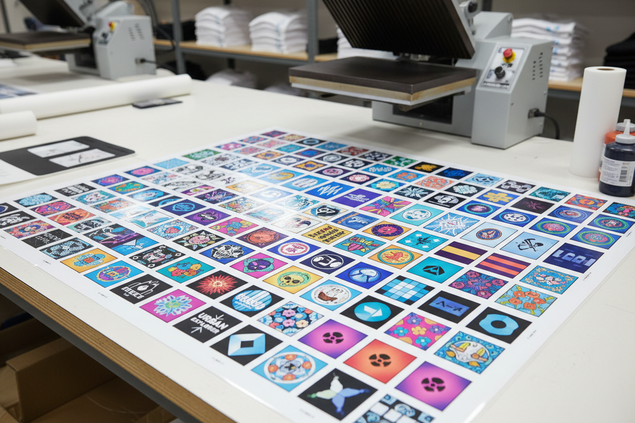 Easily fit several designs on one sheet for smooth production. Ideal for bulk tasks or testing various designs. Enjoy better printing efficiency and top-notch results with our DTF Gang Sheets. Need DTF gang sheets over 20 feet? Just adjust the quantity to "2" for a 40-foot gang sheet! Print your DTF transfers on our gang sheets; a heat press is all you need. Purchase today!