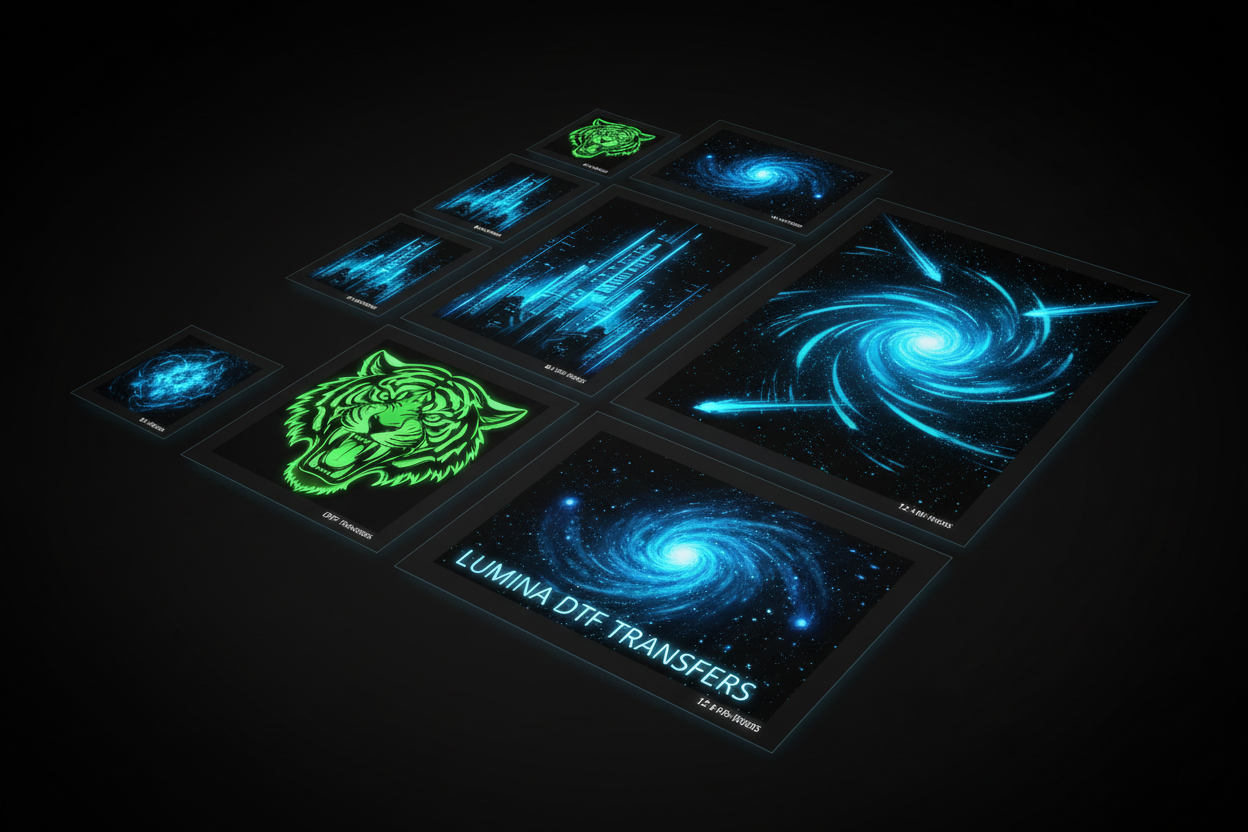 Glow In The Dark - DTF Transfers By Size: Unique and Vibrant Custom Prints