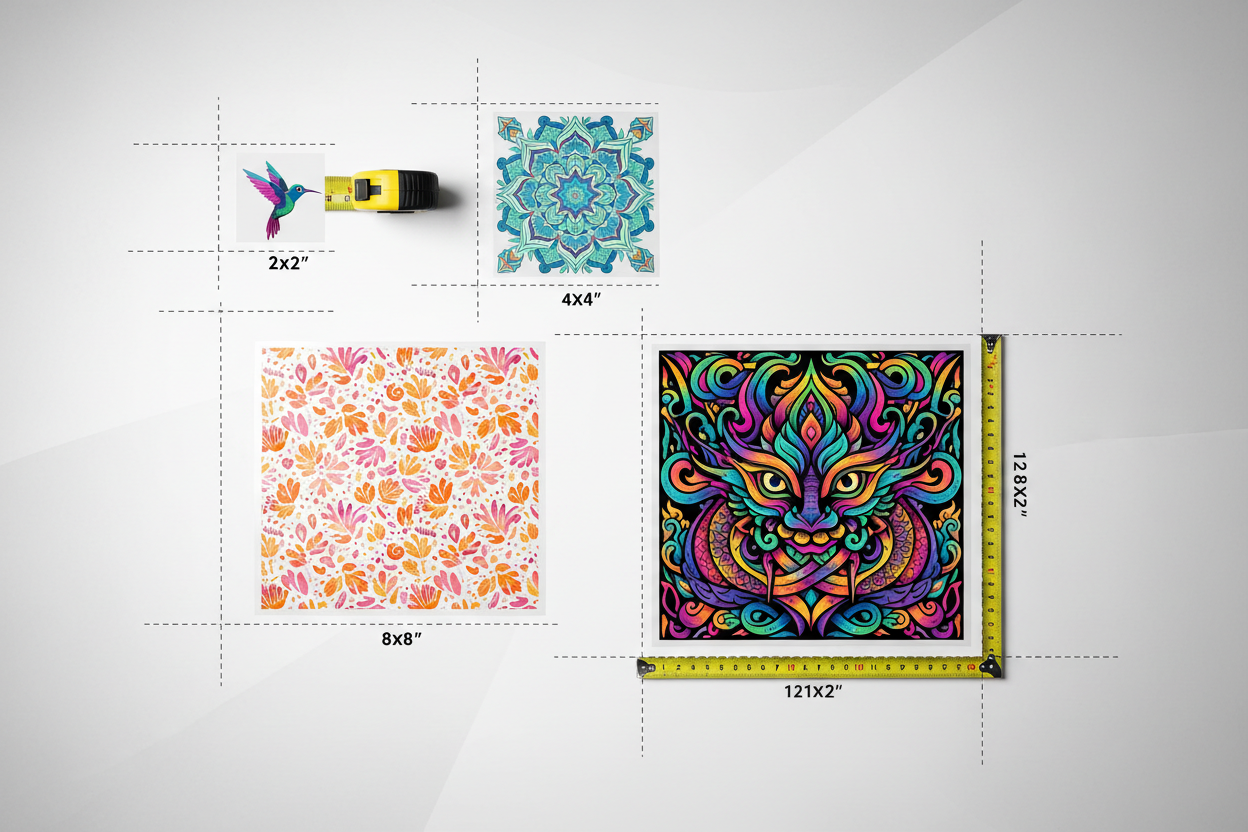 What Are UV DTF Transfers By Size?
UV DTF transfers are printed designs that use ultraviolet (UV) curable inks on a specialized film. The “By Size” feature offers a variety of dimensions, from small labels and logos to large decorative designs. This flexibility ensures that each transfer fits the intended surface perfectly without resizing or cropping, saving time and reducing errors.
These transfers are designed to produce sharp, vivid, and long-lasting prints. The UV curing process strengthens the ink, m