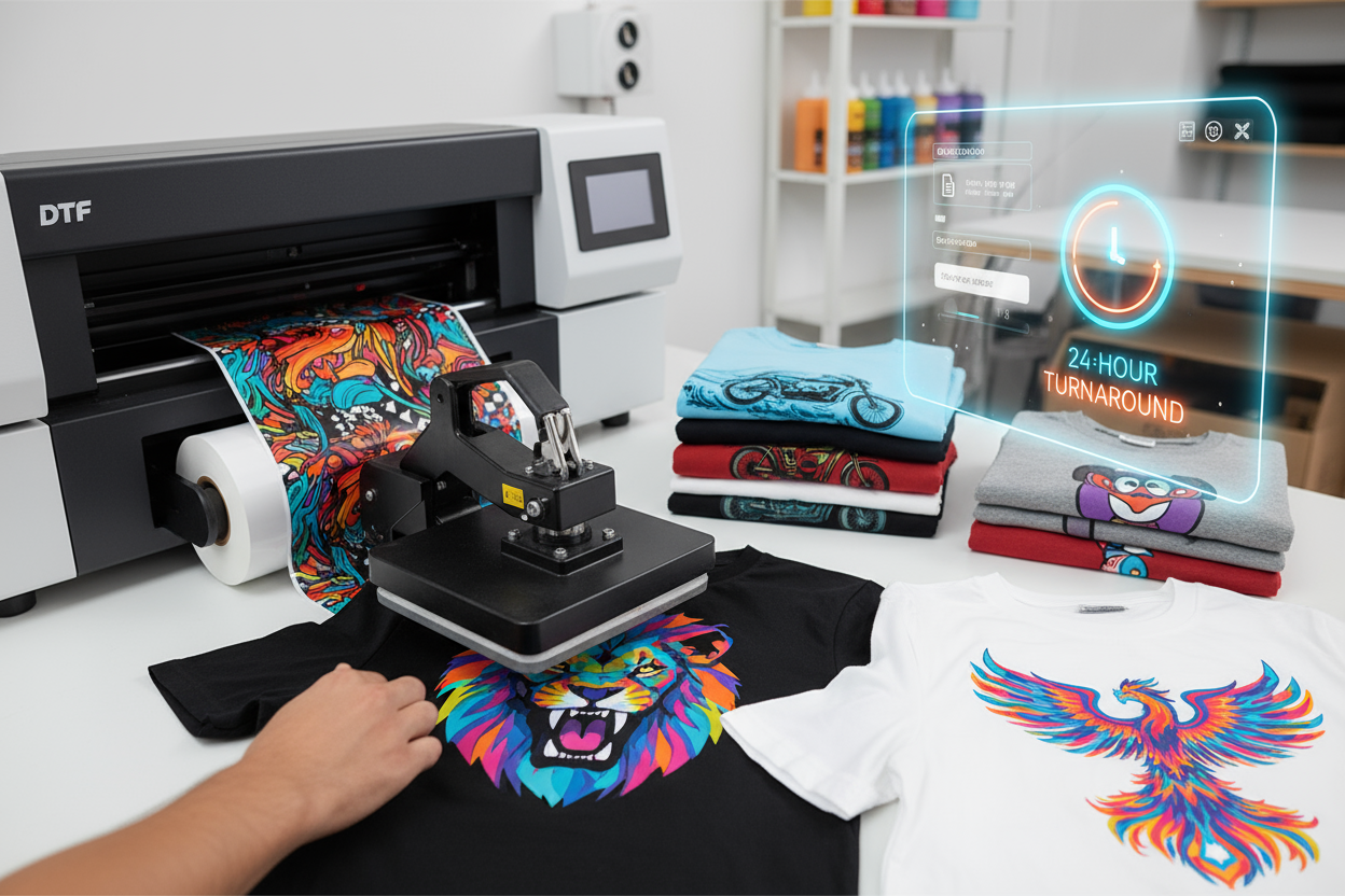 Title:
Custom DTF Transfers — Upload & Print in 24 Hours

Description:
Upload your artwork, pick a sheet size or use our Gang Sheet Builder, and place your order in minutes. We print premium, full-color custom DTF transfers with no minimums press-ready for cotton, poly, and blends.Vivid color, wash-durable results300 DPI PNG, transparent backgroundFree background cleanup & sizing helpSave per print by ganging multiple designs


Bu verdiğim title ve description için (konuyu anlatan) tema da renklerime uygun,